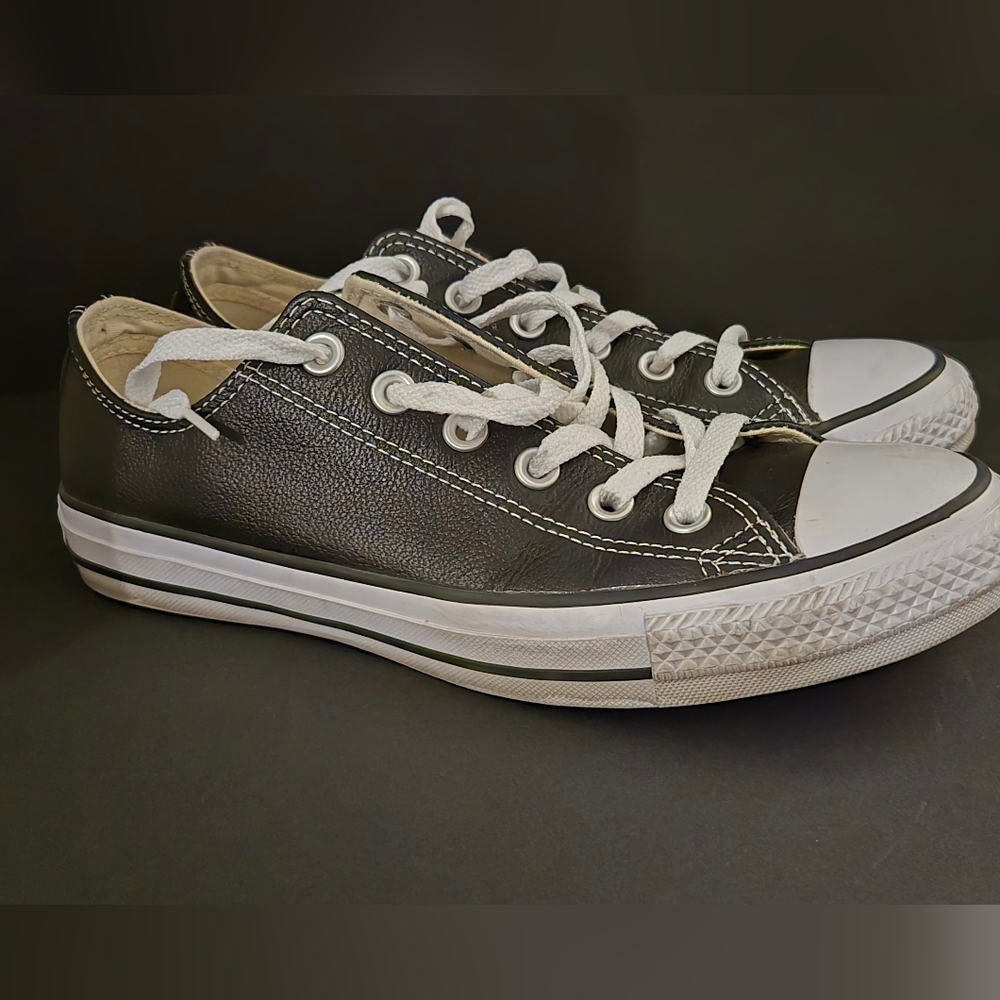 Leather Converse Black and White All Star Sneakers